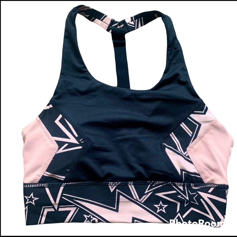 IBODY star black and pink sports bra